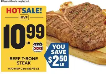 Food Lion Beef T-Bone Steak offer
