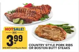 Food Lion Country Style Pork Ribs or Boston Butt Steaks offer