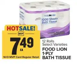 Food Lion FOOD LION 1-PLY BATH TISSUE offer