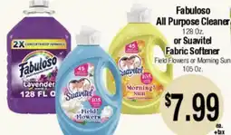 Big Saver Foods Fabuloso All Purpose Cleaner 128 Oz. or Suavitel Fabric Softener 105 Oz offer