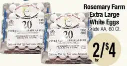 Big Saver Foods Rosemary Farm Extra Large White Eggs offer