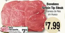 Big Saver Foods Boneless Sirloin Tip Steak offer