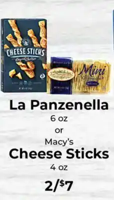 Sunset Foods La Panzenella Cheese Sticks or Macy's Cheese Sticks offer