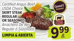 Cermak Fresh Market Certified Angus Beef USDA Choice SKIRT STEAK offer