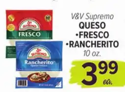 Cermak Fresh Market V&V Supremo QUESO • FRESCO • RANCHERITO offer
