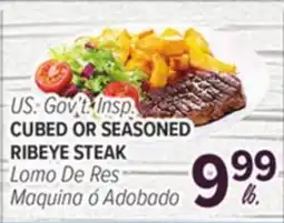 Cermak Fresh Market US. Gov't. Insp. CUBED OR SEASONED RIBEYE STEAK offer