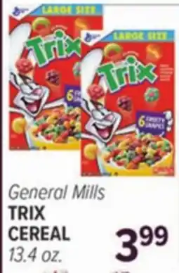Cermak Fresh Market GENERAL MILLS TRIX CEREAL offer