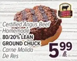 Cermak Fresh Market Certified Angus Beef Homemade 80/20% Lean Ground Chuck offer