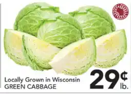 Pete's Fresh Market Locally Grown in Wisconsin GREEN CABBAGE offer