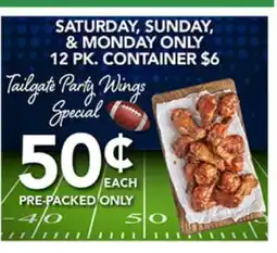 Pete's Fresh Market Tailgate Party Wings Special offer