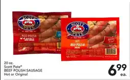 Pete's Fresh Market Scott Pete BEEF POLISH SAUSAGE offer