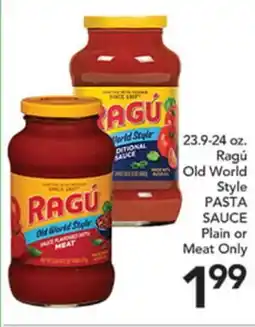 Pete's Fresh Market 23.9-24 oz. Ragú Old World Style PASTA SAUCE offer