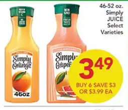Pete's Fresh Market 46-52 oz. Simply JUICE Select Varieties offer