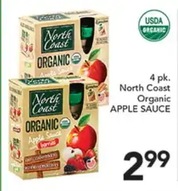 Pete's Fresh Market 4 pk. North Coast Organic APPLE SAUCE offer