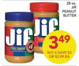Pete's Fresh Market 28 oz. Jif PEANUT BUTTER offer