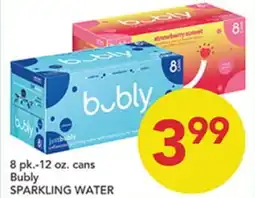 Pete's Fresh Market 8 pk.-12 oz. cans Bubly SPARKLING WATER offer