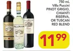 Pete's Fresh Market 750 mL Villa Puccini PINOT GRIGIO, CHIANTI RISERVA, OR TUSCAN RED BLEND offer