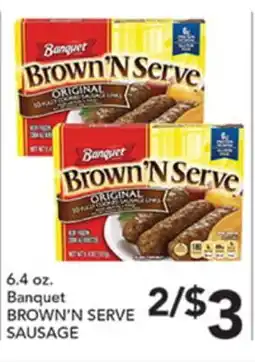 Pete's Fresh Market 6.4 oz. Banquet BROWN'N SERVE SAUSAGE offer