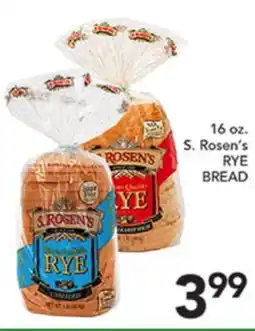 Pete's Fresh Market 16 oz. S. Rosen's RYE BREAD offer