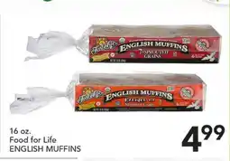 Pete's Fresh Market FOOD FOR LIFE ENGLISH MUFFINS offer