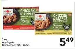 Pete's Fresh Market 7 oz. Applegate BREAKFAST SAUSAGE offer