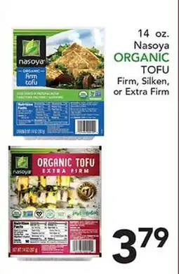 Pete's Fresh Market 14 oz. Nasoya ORGANIC TOFU offer