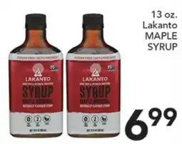Pete's Fresh Market 13 oz. Lakanto MAPLE SYRUP offer