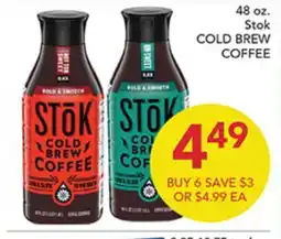 Pete's Fresh Market 48 oz. Stok COLD BREW COFFEE offer