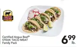 Pete's Fresh Market Certified Angus Beef STEAK TACO MEAT Family Pack offer