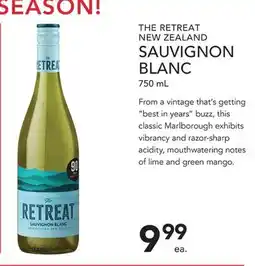 Pete's Fresh Market THE RETREAT NEW ZEALAND SAUVIGNON BLANC offer