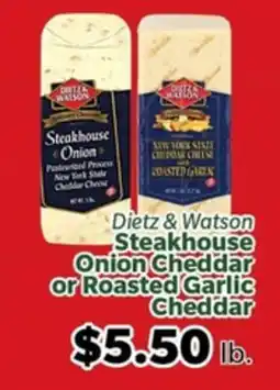 Living Fresh Market Dietz & Watson Steakhouse Onion Cheddar or Roasted Garlic Cheddar offer