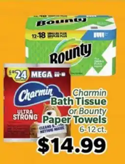 Living Fresh Market Charmin Bath Tissue or Bounty Paper Towels offer