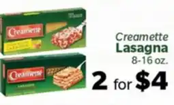 Living Fresh Market Creamette Lasagna offer