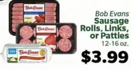 Living Fresh Market Bob Evans Sausage Rolls, Links, or Patties offer
