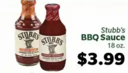 Living Fresh Market Stubb's BBQ Sauce offer