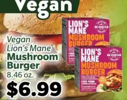 Living Fresh Market Vegan Lion's Mane Mushroom Burger offer