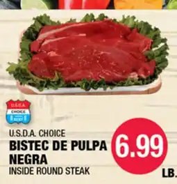 Carnicerias Jimenez U.S.D.A. CHOICE BISTEC DE PULPA NEGRA offer