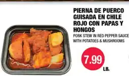 Carnicerias Jimenez PIERNA DE PUERCO GUISADA EN CHILE ROJO CON PAPAS Y HONGOS offer