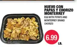 Carnicerias Jimenez EGG WITH POTATO AND MONTERREY BRAND CHORIZO offer