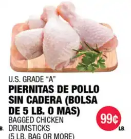 Carnicerias Jimenez U.S. GRADE A PIERNITAS DE POLLO SIN CADERA (BOLSA DE 5 LB. O MAS) offer