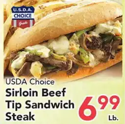 Eurofresh Market USDA Choice Sirloin Beef Tip Sandwich Steak offer