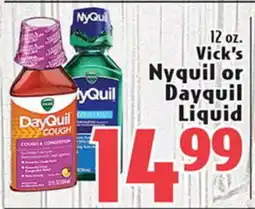 Eurofresh Market 12 oz. Vick's Nyquil or Dayquil Liquid offer