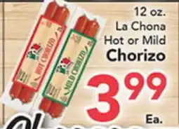 Eurofresh Market La Chona Hot or Mild Chorizo offer
