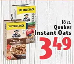 Eurofresh Market 18 ct. Quaker Instant Oats offer