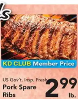 Eurofresh Market US Gov't. Insp. Fresh Pork Spare Ribs offer