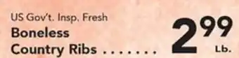 Eurofresh Market US Gov't. Insp. Fresh Boneless Country Ribs offer