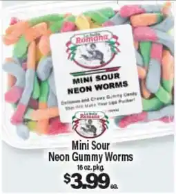 Angelo Caputo's Fresh Market Mini Sour Neon Gummy Worms offer