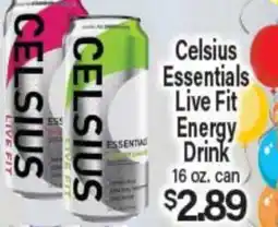 Angelo Caputo's Fresh Market Celsius Essentials Live Fit Energy Drink offer