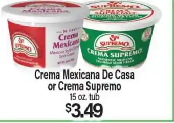 Angelo Caputo's Fresh Market Crema Mexicana De Casa or Crema Supremo offer