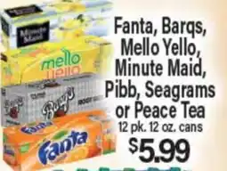 Angelo Caputo's Fresh Market Fanta, Barqs, Mello Yello, Minute Maid, Pibb, Seagrams or Peace Tea offer